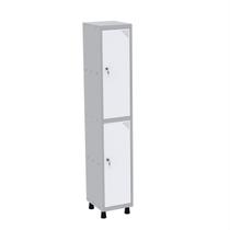 Roupeiro em Aço Mt 1v 2 Portas Fechadura com Prateleira Interna