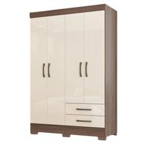 Roupeiro Guarda Roupa BE-12 cor Castanho Off - Briz