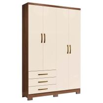 Roupeiro Guarda Roupa Caju 4 portas /3 gavetas - Montagem e Entrega diretamente feita pela nossa loja