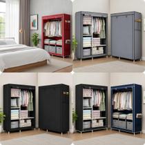 Roupeiro Guarda Roupa Simples Solteiro Portátil Dobrável Closet Organizador Multiuso Prático Compacto Ideal para Quartos Pequenos Apartamento