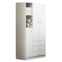 Roupeiro Infantil 3 Portas 3 Gavetas 184x89 Cm Bb322 Branco Dtall Branco Roupeiro Infantil 3 Portas 3 Gavetas 184x89 Cm Bb322 Branco Dtall Branco