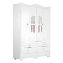 Roupeiro Infantil Cristal New 4 Portas e 4 Gavetas Tuboarte (2022)