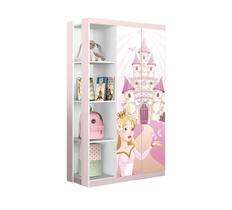 Roupeiro Infantil Guarda Roupa 2 Portas 4 Nichos Lara