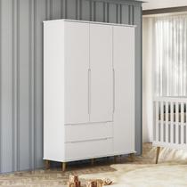 Roupeiro Infantil Lunna 100% MDF Estilo Retrô - Branca