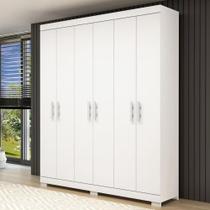 Roupeiro Lana 100 MDF com 6 Portas e 2 Gavetas ACP Móveis Roupeiro Lana 100 MDF com 6 Portas e 2 Gavetas ACP Móveis