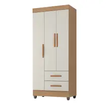 Roupeiro Lite 3 Portas 2 Gavetas Guarda-Roupa Solteiro