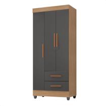 Roupeiro Lite 3 Portas 2 Gavetas Guarda-Roupa Solteiro