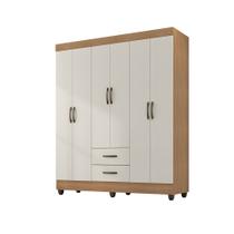 Roupeiro Lite 6 Portas 2 Gavetas Guarda-Roupa Casal