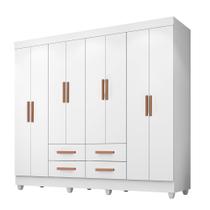 Roupeiro Lite 8 Portas 4 Gavetas Guarda-Roupa Casal Roupeiro Lite 8 Portas 4 Gavetas Guarda-Roupa Casal