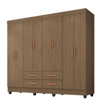 Roupeiro Lite 8 Portas 4 Gavetas Guarda-Roupa Casal