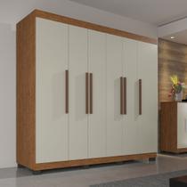 Roupeiro londres 6 portas imop - cinamomo/off white Roupeiro londres 6 portas imop - cinamomo/off white