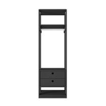 Roupeiro Madri Preto com Gaveta Roupeiro Madri Preto com Gaveta