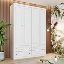 Roupeiro Maryland 04 Portas Casa 812 Branco Hp Roupeiro Maryland 04 Portas Casa 812 Branco Hp