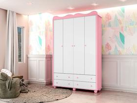 Roupeiro Menina Linda Branco/Rosa - Planet Baby