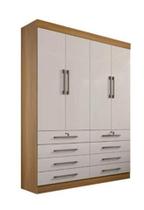 Roupeiro mônaco com 4 pts e 8 gavetas Roupeiro mônaco com 4 pts e 8 gavetas