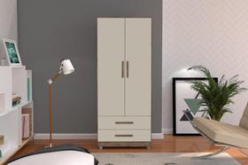 Roupeiro Multiuso AM Solteiro 2 Portas Cor Canela / Off White Roupeiro Multiuso AM Solteiro 2 Portas Cor Canela / Off White