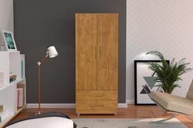 Roupeiro Multiuso AM Solteiro 2 Portas Cor Ipê