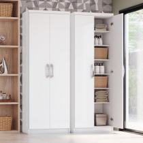Roupeiro Multiuso Margarida 02 Portas - Acabamento UV - MDP / MDF - Branco - Henn