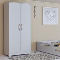 Roupeiro Multiuso Organizador 2 Portas Com Prateleiras e Cabideiro