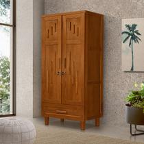 Roupeiro Munique para Quarto Casal Madeira Maciça Alta Durabilidade Castanho Roupeiro Munique para Quarto Casal Madeira Maciça Alta Durabilidade Castanho