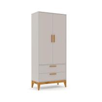 Roupeiro Nature 02 Pts Cinza Eco Wood 70423 Matic