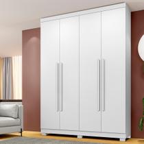 Roupeiro New Supremo 4 Portas e 3 Gavetas Branco Roupeiro New Supremo 4 Portas e 3 Gavetas Branco