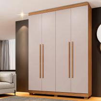 Roupeiro New Supremo 4 Portas e 3 Gavetas Cin/Off Roupeiro New Supremo 4 Portas e 3 Gavetas Cin/Off