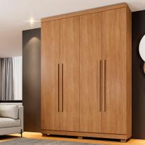 Roupeiro New Supremo 4 Portas e 3 Gavetas Cinamomo Roupeiro New Supremo 4 Portas e 3 Gavetas Cinamomo