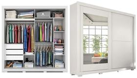 Roupeiro Nicole Plus 2 Pts C/Esp - Branco Acp - A.C.P Roupeiro Nicole Plus 2 Pts C/Esp - Branco Acp - A.C.P