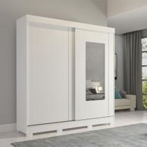 Roupeiro Panan Ilhéus 2 Portas de correr com Espelho e Pés