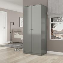 Roupeiro para Solteiro com 2 Portas 75x175cm Cinza 6502