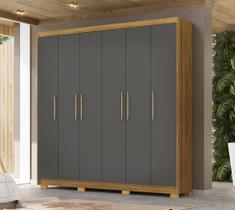 Roupeiro Permanbuco 100% MDF 6 Gavetas e 6 Portas - Nature/Alaca Vila Rica Roupeiro Permanbuco 100% MDF 6 Gavetas e 6 Portas - Nature/Alaca Vila Rica