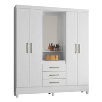 Roupeiro Pérsia Branco 4 Portas Flex com Espelho - Demóbile Roupeiro Pérsia Branco 4 Portas Flex com Espelho - Demóbile