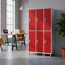 Roupeiro Premium Aço 6 Portas para Vestiário