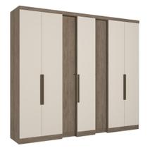 Roupeiro Selecto 7 Portas 4 Gavetas Thb Rustico/Off White