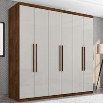 Roupeiro Singapura Casal Seis Portas Malbec Off White