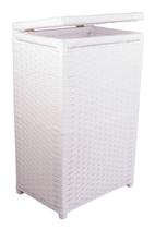 Roupeiro Sintético Organizador Roupa Suja 40x25x55 Branco