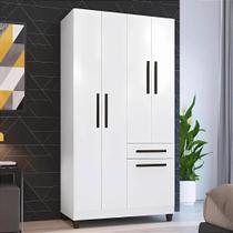 Roupeiro Solteiro Laguna 5 Portas 1 Gaveta Branco - Faimec Móveis Roupeiro Solteiro Laguna 5 Portas 1 Gaveta Branco - Faimec Móveis