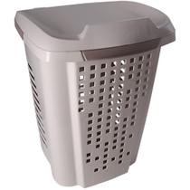 Roupeiro Telado com Cesto 70 Litros Argila com Terracota - RB5 - ASTRA Roupeiro Telado com Cesto 70 Litros Argila com Terracota - RB5 - ASTRA