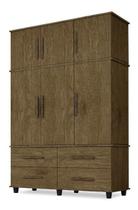 Roupeiro Triplex Guarda Roupas Londres Casal 6 Portas Jacar.
