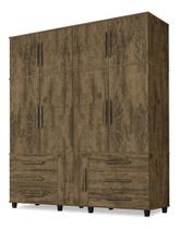 Roupeiro Triplex Guarda Roupas Londres Casal 8 Portas Amend