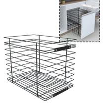 Roupeiro Tulha Aramada para Armários Planejados sem Corrediça Preto