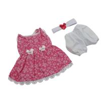 Roupinha Baby Alive Roupa para boneca baby alive Rosa Flores - Rose Roupas de Boneca