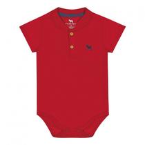 Roupinha Bebê Body Camiseta Gola Polo Meia Mala Charpey Liso Fresco Confortável