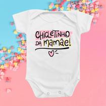 Roupinha Body Bebê Chicletinho da Mamãe Menina Rosa Presente Monibeni