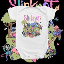 Roupinha Body de Bebê Presente Temático Mimo Banda de Rock Slipknot Música