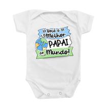 Roupinha Body de Bebê Presente Temático Neutro Melhor Pai do Mundo