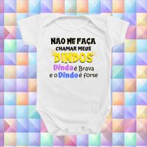 Roupinha Body de Bebê Temático Dindo e Dinda Menino Menina Azul Rosa Presente Madrinha e Padrinho Roupinha Body de Bebê Temático Dindo e Dinda Menino Menina Azul Rosa Presente Madrinha e Padrinho