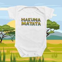Roupinha Body de Bebê Temático Divertido Timão Pumba Hakuna Matata Menino Menina Presente Mimo Rosa