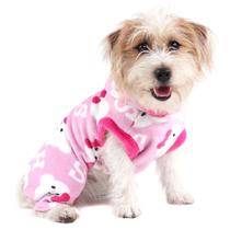 Roupinha Macacão Fleece para Cães Rosa N02 Pickorruchos